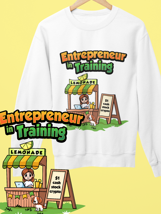 Confidence Crewneck Sweatshirt - Entrepreneur in Training -Youth