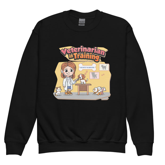 Confidence Crewneck Sweatshirt - Veterinarian in Training - Youth