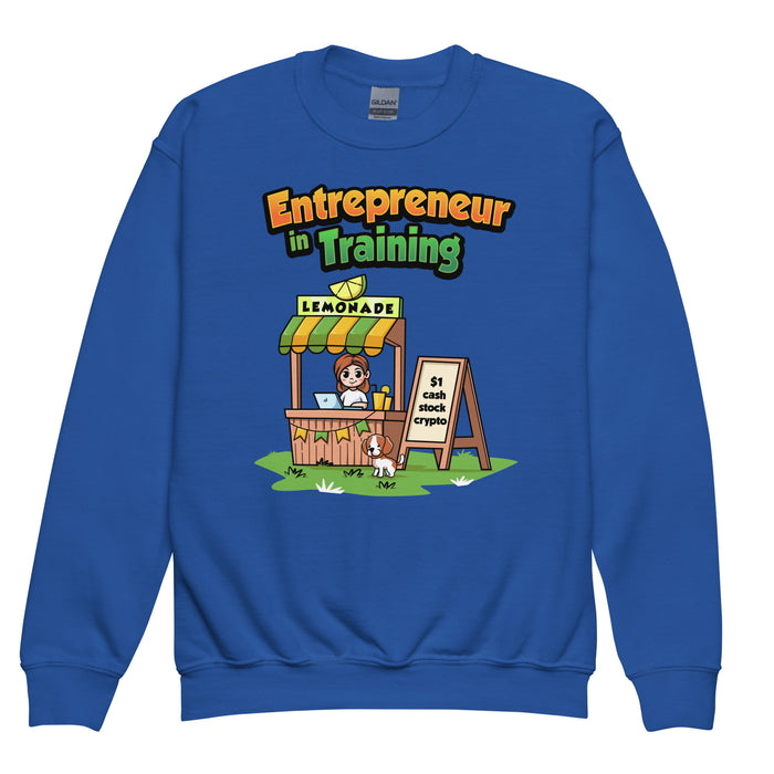 Confidence Crewneck Sweatshirt - Entrepreneur in Training -Youth