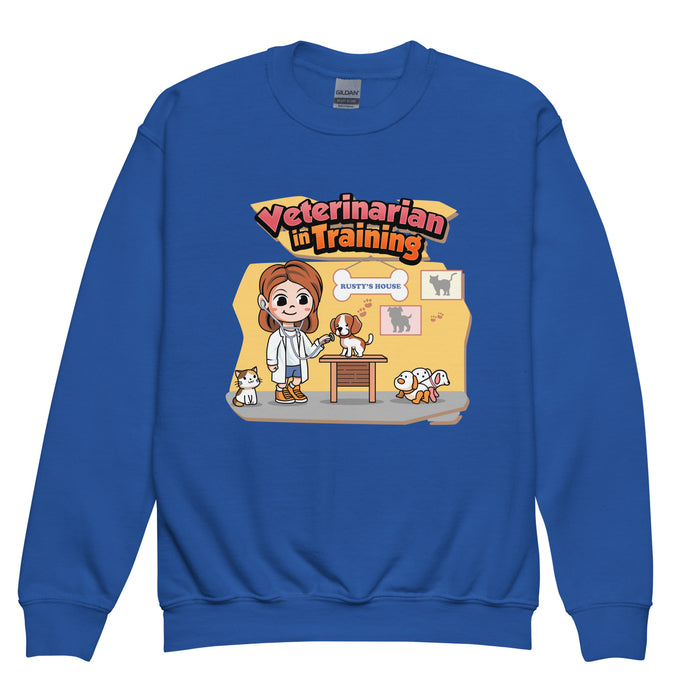 Confidence Crewneck Sweatshirt - Veterinarian in Training - Youth