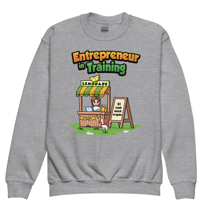 Confidence Crewneck Sweatshirt - Entrepreneur in Training -Youth