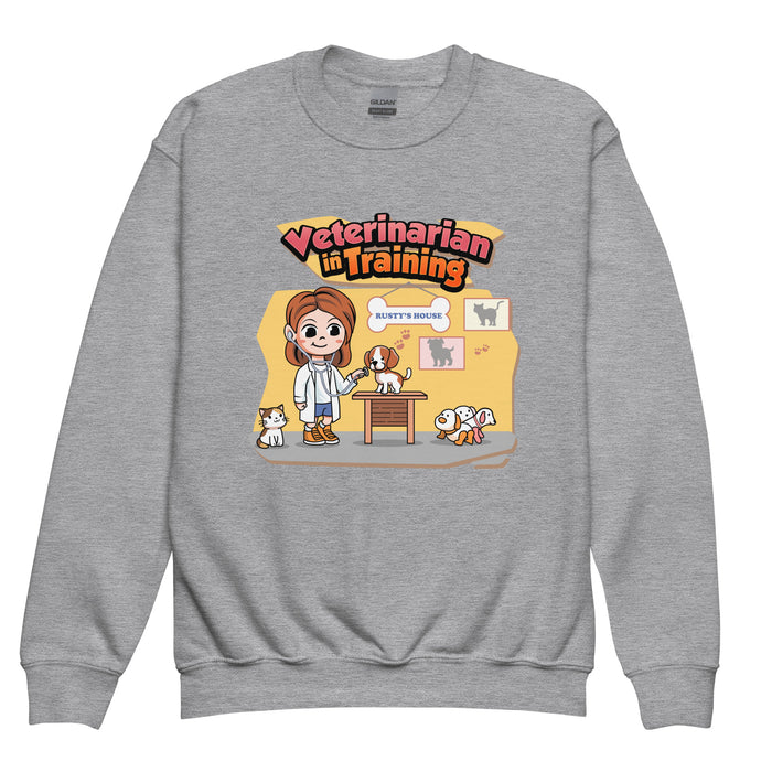 Confidence Crewneck Sweatshirt - Veterinarian in Training - Youth