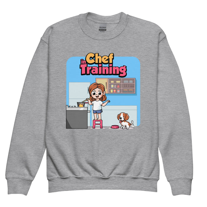 Confidence Crewneck Sweatshirt – Chef in Training -Youth