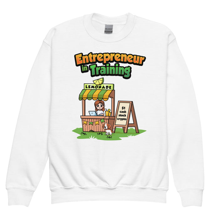 Confidence Crewneck Sweatshirt - Entrepreneur in Training -Youth