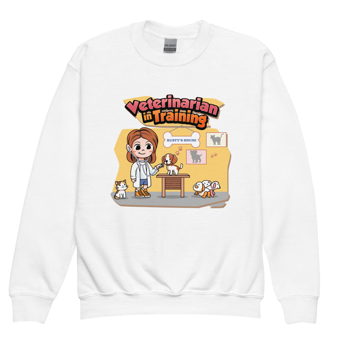 Confidence Crewneck Sweatshirt - Veterinarian in Training - Youth