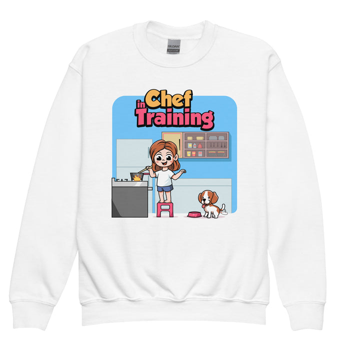 Confidence Crewneck Sweatshirt – Chef in Training -Youth